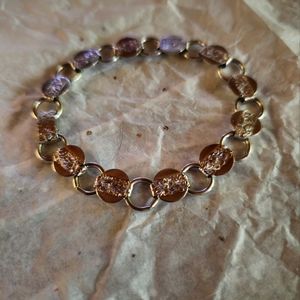 Vintage Sarah Covetry Embossed Metal Disc Bracelet